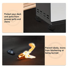 Fireproof Grill Pad for Outdoor Use 91x165 cm