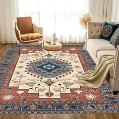 Soft Vintage Persian Area Rug Stain Resistant Washable, Anti Slip Backing Rugs