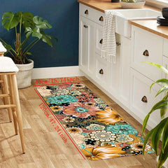 Soft Boho Kitchen Rug Anti Fatigue Waterproof Non Slip Memory Foam Runner Rug