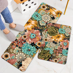 Soft Boho Kitchen Rug Anti Fatigue Waterproof Non Slip Memory Foam Runner Rug