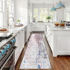 Modern Abstract Runner Rugs Washable Soft Bathroom Hallway Carpet