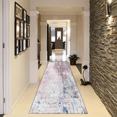 Modern Abstract Runner Rugs Washable Soft Bathroom Hallway Carpet