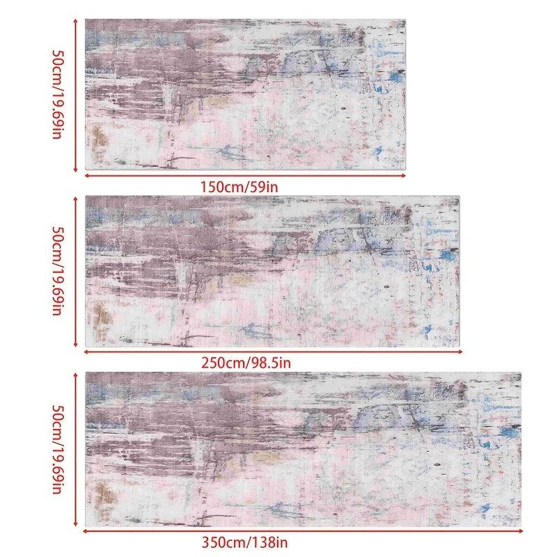 Modern Abstract Runner Rugs Washable Soft Bathroom Hallway Carpet
