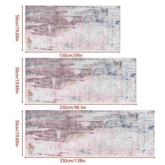 Modern Abstract Runner Rugs Washable Soft Bathroom Hallway Carpet