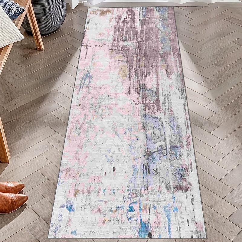 Modern Abstract Runner Rugs Washable Soft Bathroom Hallway Carpet