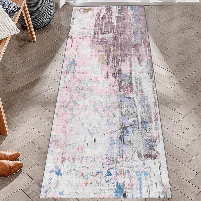 Modern Abstract Runner Rugs Washable Soft Bathroom Hallway Carpet