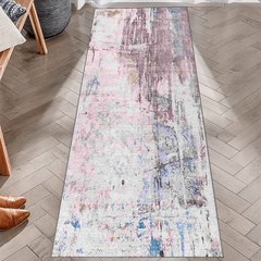Modern Abstract Runner Rugs Washable Soft Bathroom Hallway Carpet