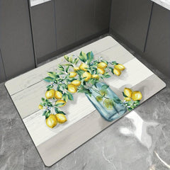 Lemon Kitchen Floor Mat Soft Non-slip Waterproof