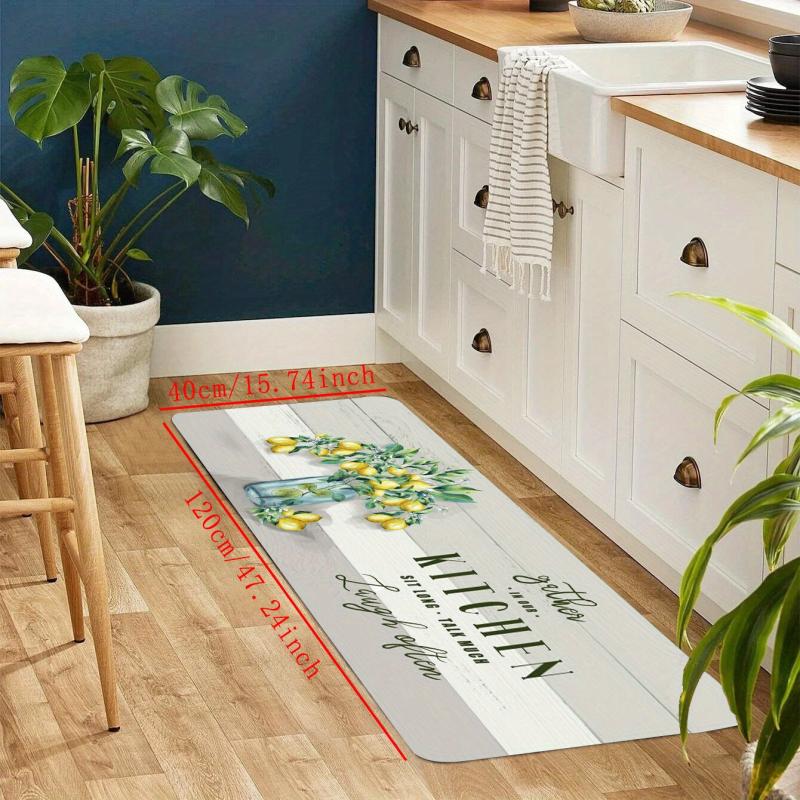 Lemon Kitchen Floor Mat Soft Non-slip Waterproof