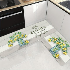 Lemon Kitchen Floor Mat Soft Non-slip Waterproof