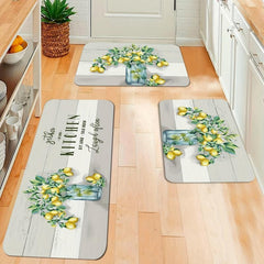 Lemon Kitchen Floor Mat Soft Non-slip Waterproof