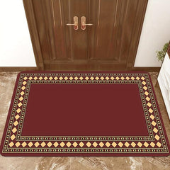 Burgundy Laundry Room Mat Rugs Soft & Non Slip Kitchen Rug Easy to Clean