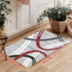 Modern Geometric Stripe Pattern Long Floor Mat Soft Carpet Kitchen Mat