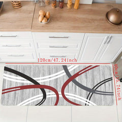 Modern Geometric Stripe Pattern Long Floor Mat Soft Carpet Kitchen Mat