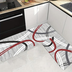 Modern Geometric Stripe Pattern Long Floor Mat Soft Carpet Kitchen Mat