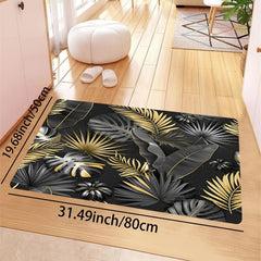 Hawaiian Leaf Bathroom Rug Kitchen Floor Mat Bath Mat Outdoor Rug