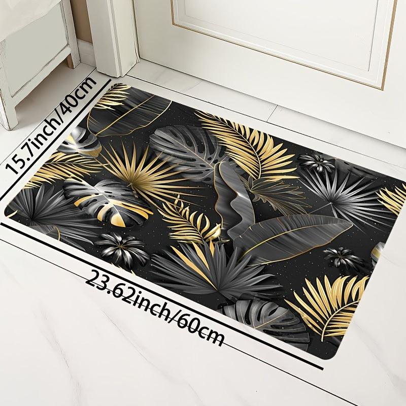 Hawaiian Leaf Bathroom Rug Kitchen Floor Mat Bath Mat Outdoor Rug