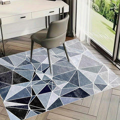 Soft Low Pile Living Room Area Rugs Modern Geometric Decorative Rugs