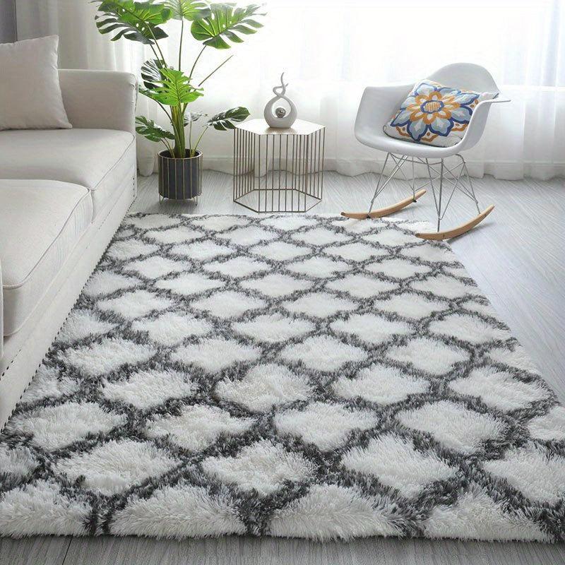 Soft Shaggy Rug 3.93x5.25 Feet Bedroom Living Room Nursery Durable Fuzzy