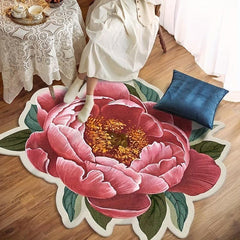 Irregular Sunflower Carpet Soft Floral Area Rugs Living Room Bedroom Cloakroom