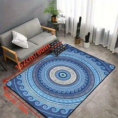 Soft Flannel Floor Mat Non-slip Kitchen Mat Evil Eye Design