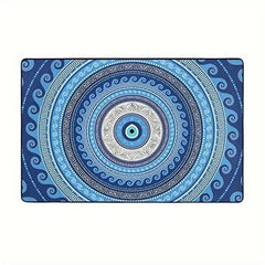 Soft Flannel Floor Mat Non-slip Kitchen Mat Evil Eye Design