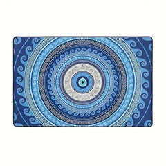 Soft Flannel Floor Mat Non-slip Kitchen Mat Evil Eye Design