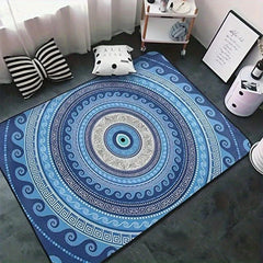 Soft Flannel Floor Mat Non-slip Kitchen Mat Evil Eye Design