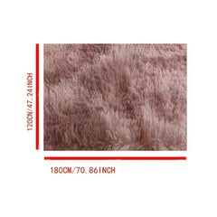 Soft Area Rug Tie Dyed Plush Fluffy Washable Shag Furry Carpet
