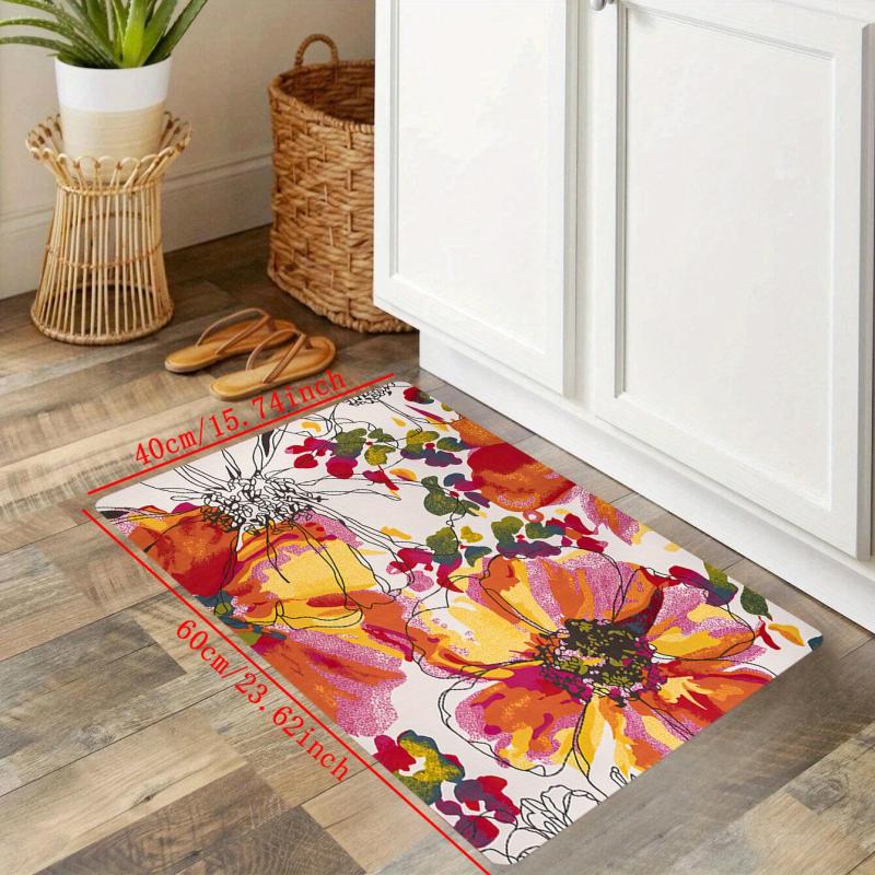 Circular Arc Geometric Mosaic Area Rug - Anti Fatigue Shaggy Floor Carpet