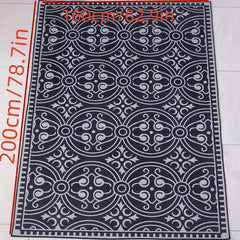 Vintage Floral Area Rug Geometric Crystal Velvet Carpet