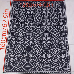 Vintage Floral Area Rug Geometric Crystal Velvet Carpet