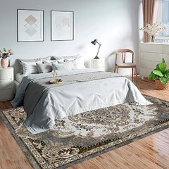 Retro Flower Pattern Area Rug - Antiskid & Washable Room Decor