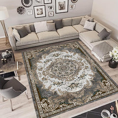 Retro Flower Pattern Area Rug - Antiskid & Washable Room Decor