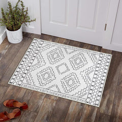Boho Geometric Area Rug Non Slip Bath Mat Soft Machine Washable Mats