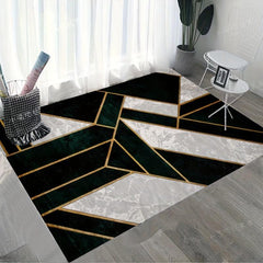 Flannel Geometric Kitchen Rug Absorbent Non Slip Rugs