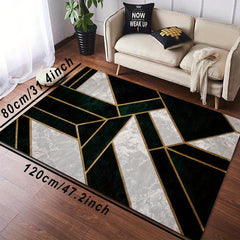 Flannel Geometric Kitchen Rug Absorbent Non Slip Rugs