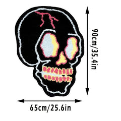 Skull Rug Irregular Skull Head Indoor Mat Absorbent Non-slip Floor Mat