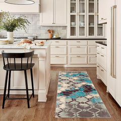 Geometric Abstract Runner Rug Boho Laundry Room Extra Long