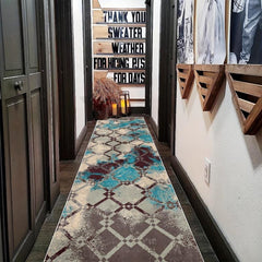 Geometric Abstract Runner Rug Boho Laundry Room Extra Long