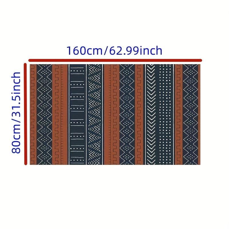 Geometric Pattern Area Rug Washable Non Slip Entryway Rug Polyester Floor Carpet