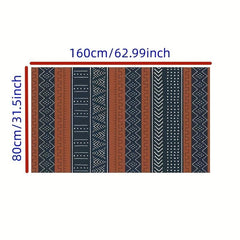 Geometric Pattern Area Rug Washable Non Slip Entryway Rug Polyester Floor Carpet