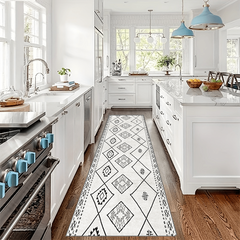 Minimalist Moroccan Runner Rugs Soft Boho Laundry Room Rug Long Anti-fouling