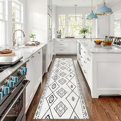 Minimalist Moroccan Runner Rugs Soft Boho Laundry Room Rug Long Anti-fouling