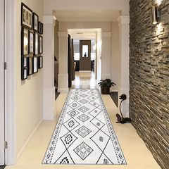 Minimalist Moroccan Runner Rugs Soft Boho Laundry Room Rug Long Anti-fouling