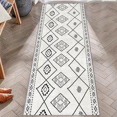 Minimalist Moroccan Runner Rugs Soft Boho Laundry Room Rug Long Anti-fouling