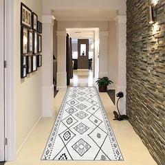 Minimalist Moroccan Runner Rugs Soft Boho Laundry Room Rug Long Anti-fouling