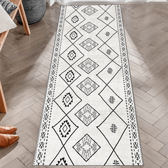 Minimalist Moroccan Runner Rugs Soft Boho Laundry Room Rug Long Anti-fouling