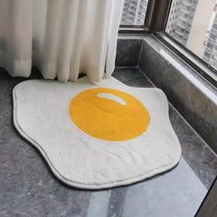 Egg Bath Rug 31.5 X 31.5 Non Slip Bath Mat Soft Shower Rug Plush Microfiber