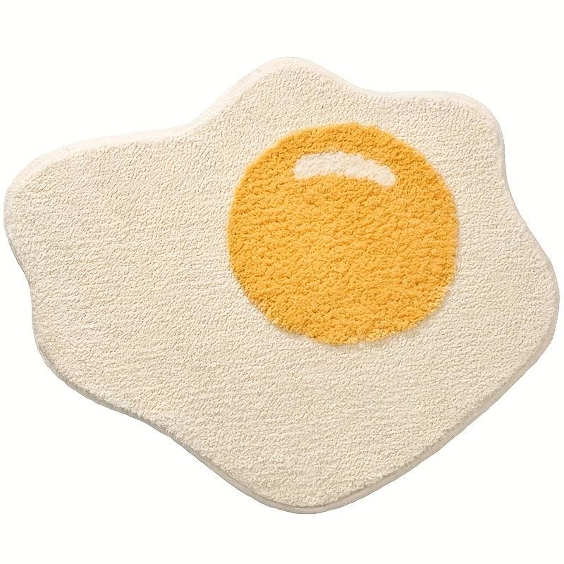Egg Bath Rug 31.5 X 31.5 Non Slip Bath Mat Soft Shower Rug Plush Microfiber